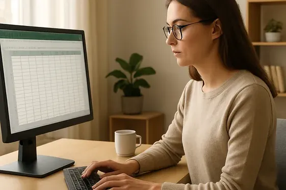 Online Data Entry Clerk illustration