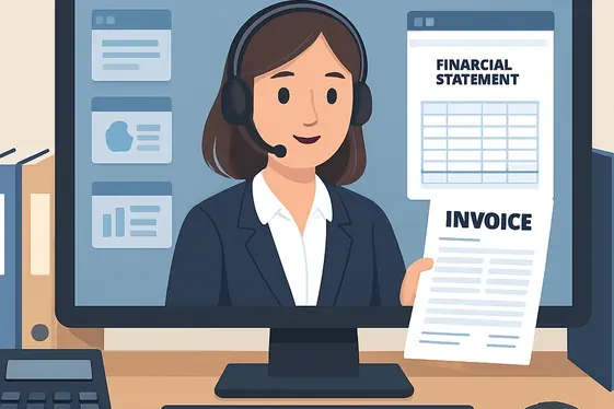 Virtual Bookkeeping Assistant illustration