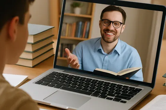Online Tutor or Language Partner illustration