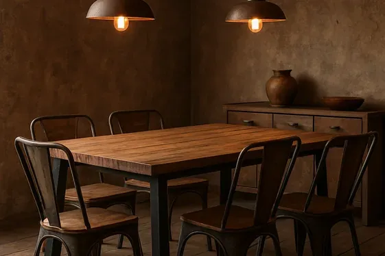Mix Metal and Wood for Industrial Rustic Appeal illustration