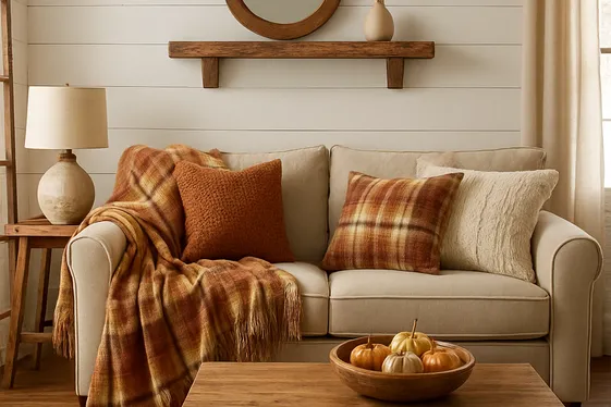 Use Warm Plaid Throws and Pillows for Instant Comfort illustration