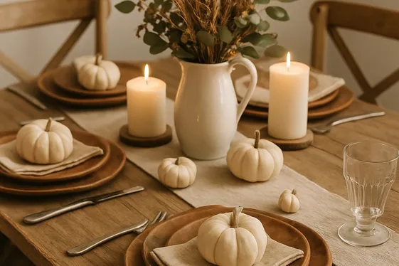 Set a Farmhouse-Inspired Thanksgiving Table illustration
