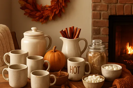 Craft a Fire-Side Hot Beverage Station illustration