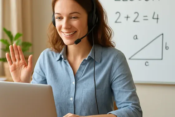 Online Tutor or Teaching Assistant illustration
