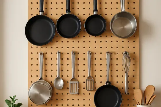 Use Hooks and Pegboards for Hanging Storage illustration