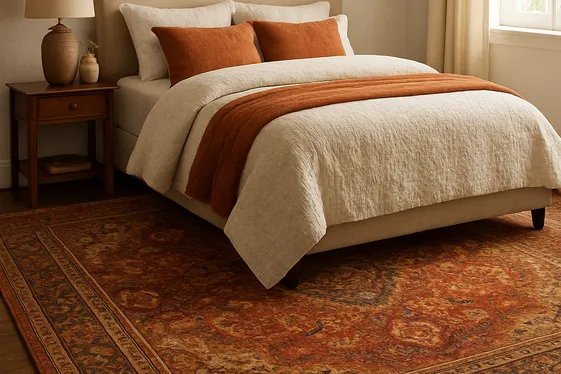 Use Vintage Rugs with Autumn Colors illustration