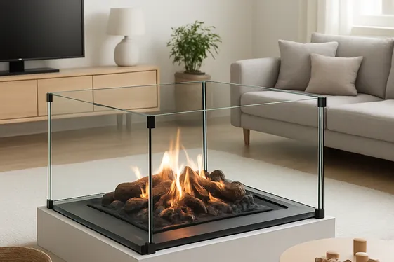 Glass-Enclosed Fireplaces for Safety and Style illustration
