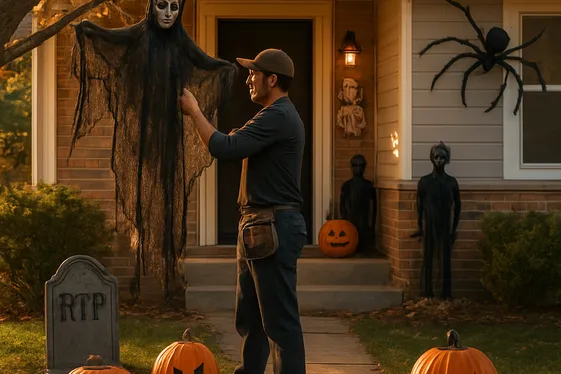 Halloween Decor Installer illustration