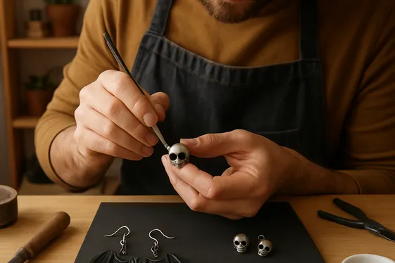 Online Halloween Jewelry Designer illustration