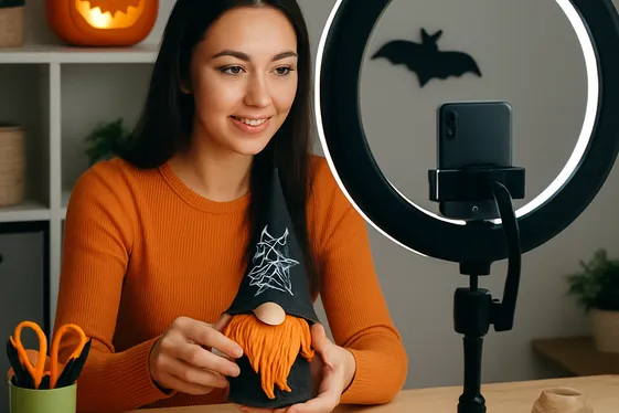 Halloween DIY Craft Video Creator illustration