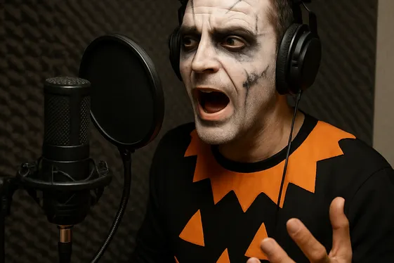 Halloween-themed Voice Actor illustration