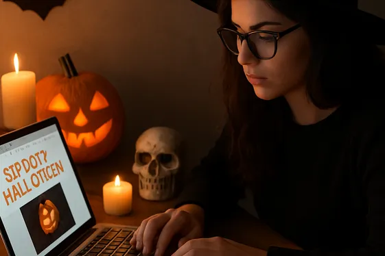 Spooky Content Creator for Blogs and Social Media illustration