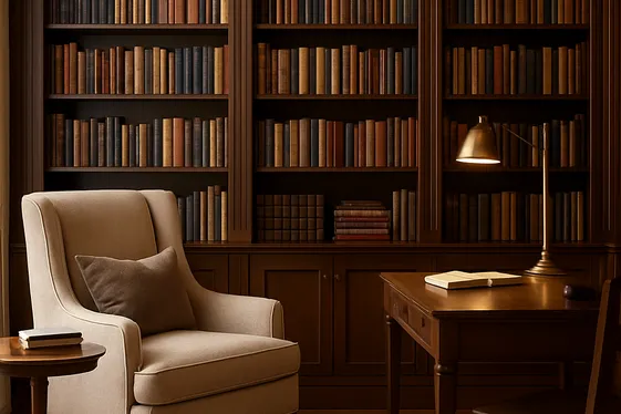 Create a Chic Home Library and Study Area illustration