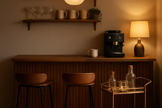 Design a Creative Home Bar or Coffee Lounge illustration
