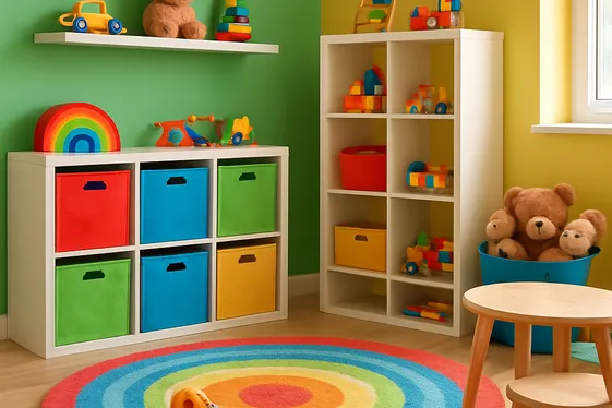 Design a Dreamy Kids’ Playroom with Storage Solutions illustration