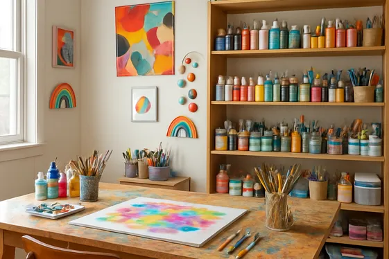 Craft a Personalized Art Studio or Craft Space illustration