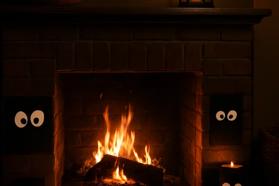 Creepy Eyes Peeking Out illustration