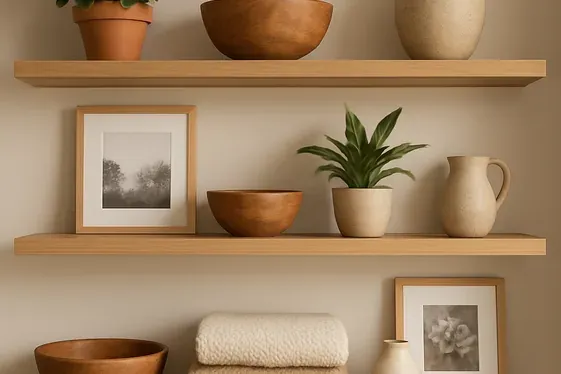 Step-by-Step: Styling Open Shelves with Warm Accessories illustration