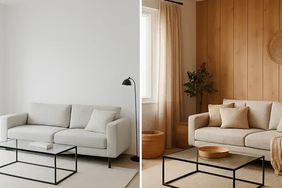 Before and After: From Stark to Inviting with Natural Materials illustration