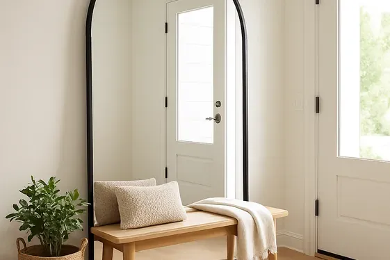 Transforming an Entryway with an Oversized Arch Mirror illustration