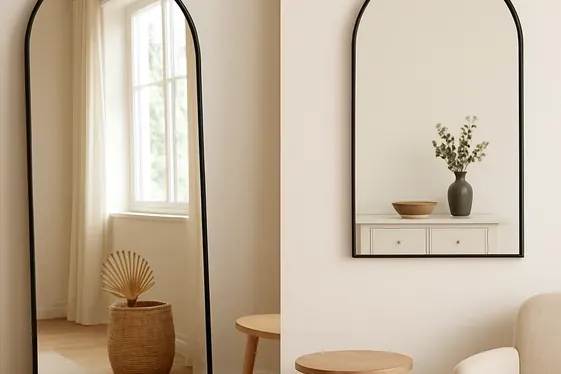 Comparing Floor-Leaning vs. Wall-Mounted Arch Mirrors illustration