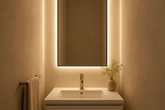Integrating Arch Mirrors in Small Bathrooms illustration